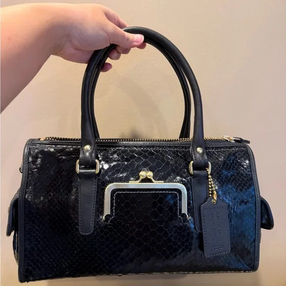 Coach 2008 Black Barrett Bag - Picture 1 of 12